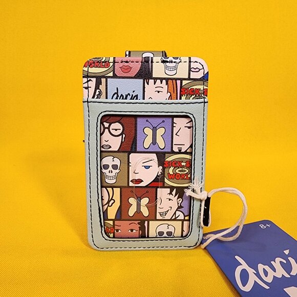 Loungefly Daria MTV 90s Cartoon Grid Vertical Cardholder Wallet NEW - Picture 5 of 10